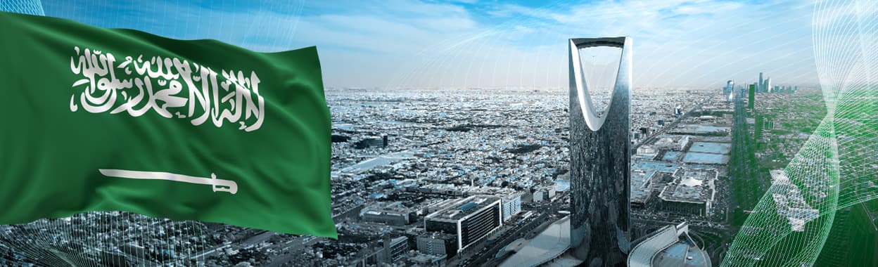 Saudi Arabian skyline and desert landscape representing Eshel's regional property expansion